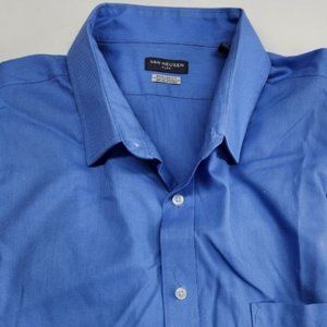 Van Heusen men's dress shirt 18 1/2 34-35 blue
